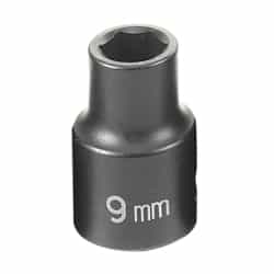 Grey Pneumatic 3/8" Drive Standard Metric Impact Socket - 9mm GRE1009M