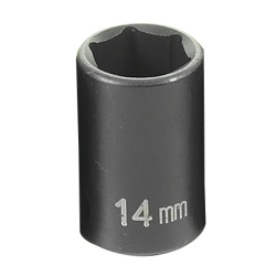 Grey Pneumatic 3/8" Drive 14mm Standard Metric Impact Socket GRE1014M