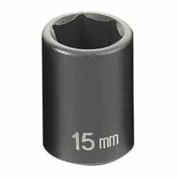 Grey Pneumatic 3/8" Drive 15mm Standard Metric Impact Socket GRE1015M