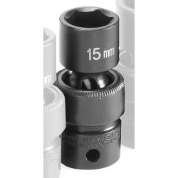 Grey Pneumatic 3/8" Drive 15mm Metric Universal Impact Socket GRE1015UM