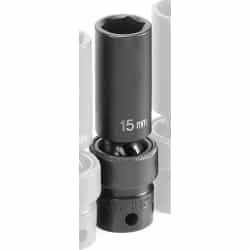 Grey Pneumatic 3/8" Drive 15mm Deep Metric Universal Impact Socket GRE1015UMD