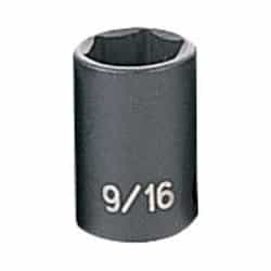 Grey Pneumatic 3/8" Drive 9/16" Fractional Standard Impact Socket GRE1018R