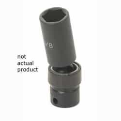 Grey Pneumatic 3/8"D 21mm 6pt Deep Universal Impact Socket GRE1021UMD