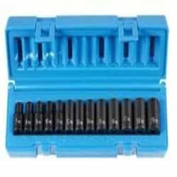 Grey Pneumatic 13 Piece 3/8" Drive 12 Point Standard Metric Impact Socket Set GRE1203M