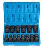 Grey Pneumatic 1/2" Drive 14 Piece 12 Point Fractional Universal Impact Socket Set GRE1714U