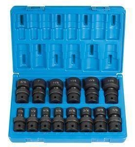 Grey Pneumatic 1/2" Drive 14 Piece 12 Point Fractional Universal Impact Socket Set GRE1714U