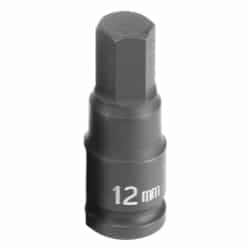 Grey Pneumatic 3/8" Drive 12mm Metric Hex Driver Impact Socket GRE1912M