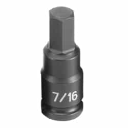 Grey Pneumatic 3/8" Drive 7/16" Fractional Hex Driver Impact Socket GRE1914F
