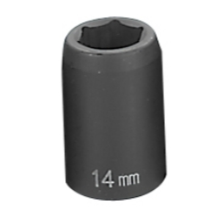 Grey Pneumatic 1/2" Drive 14mm Standard Metric Impact Socket GRE2014M