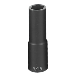 Grey Pneumatic 1/2" Drive 9/16" Fractional Deep Impact Socket GRE2018D