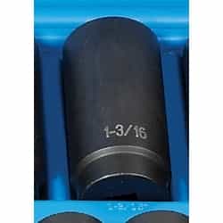 Grey Pneumatic 1/2" Drive 1-3/16" 12 Point Deep Fractional Impact Socket GRE2138D