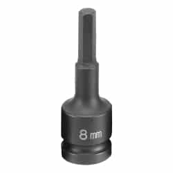 Grey Pneumatic 1/2" Drive 8mm Metric Hex Driver Impact Socket GRE2908M