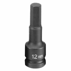 Grey Pneumatic 1/2" Drive 12mm Metric Hex Driver Impact Socket GRE2912M