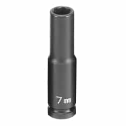 Grey Pneumatic 1/4" Drive 7mm 6 Point Metric Deep Impact Socket GRE907MDS