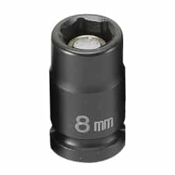 Grey Pneumatic 1/4" Drive 8mm Standard Metric Magnetic Impact Socket GRE908MG