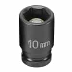 Grey Pneumatic 1/4" Drive 10mm Standard Metric Magnetic Impact Socket GRE910MG