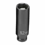 Grey Pneumatic 1/4" Drive 12mm Deep Metric Magnetic Impact Socket GRE912MDG