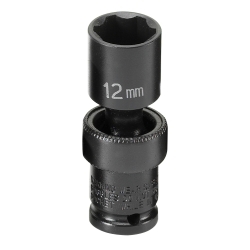 Grey Pneumatic 1/4" Drive 12mm Standard Metric Impact Socket GRE912UMS