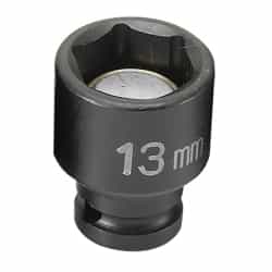 Grey Pneumatic 1/4" Drive 13mm Standard Metric Magnetic Impact Socket GRE913MG