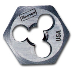 Hanson High Carbon Steel Hexagon 5/8" Across Flat Die 4mm-0.75 HAN6318