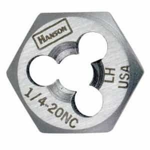 Hanson 9/16" - 18 NF High Carbon Steel Re-threading Right Hand Hexagon Fractional Die HAN7249