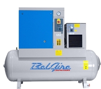 BelAire BR10503D 10HP 132G 150psi Three Phase Belt Drive Rotary Screw Air Compressor w/Dryer