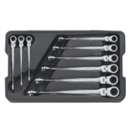 KD Tools 9 Piece X-Beam SAE Flex Combination Ratcheting Wrench Set KDT85298