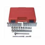 K Tool International 3/8" Drive 47 Piece 12 Point SAE and Metric Socket Set KTI22547