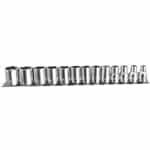 K Tool International 3/8" Drive 13 Piece 6 Point Metric Chrome Socket Set KTI27101