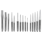 K Tool International 15 Piece Punch and Chisel Set In Kit Bag KTI72901K