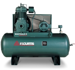 FS-Curtis ML15 120G Horizontal 15HP Simplex Tank Mounted Electric Air Compressor w/Magnetic Motor Starter (3/60/200-208V - FML15D97H1S-A9L1XX, 3/60/230V - FML15D97H1S-A3L1XX, 3/60/460V - FML15D97H1S-A4L1XX)