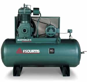 FS-Curtis ML20+ 200G Horizontal 20HP Simplex Tank Mounted Electric Air Compressor w/Magnetic Motor Starter (3/60/200-208V - FML20C98H2S-A9L1XX, 3/60/230V - FML20C98H2S-A3L1XX, 3/60/460V - FML20C98H2S-A4L1XX)