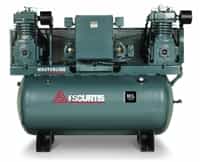 FS-Curtis ML25 240G 25HP(2) Duplex Tank Mounted Electric Air Compressor w/Magnetic Motor Starter (3/60/200-208V - FML25C98D4S-A9L1XX, 3/60/230V - FML25C98D4S-A3L1XX, 3/60/460V - FML25C98D4S-A4L1XX)