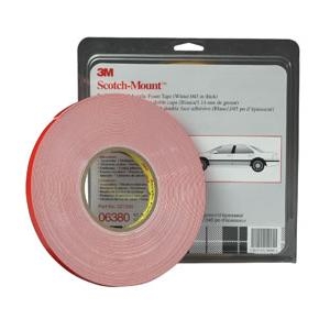 3M™ 1/2" x 20 yds. Automotive Acrylic Plus Attachment Tape, Black MMM6382