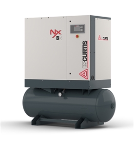 FS-Curtis NxB04 5HP Rotary Screw Air Compressor w/Fixed Speed Tank Mounted Available with 230V 1PH, 200V 3PH, & Tri-voltage