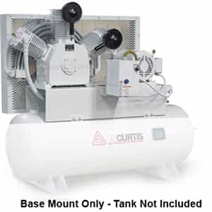 FS-Curtis OL10 Base Mounted 10HP Oil-less Air Compressors (230V or 460V 3-Phase)