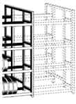 WPSS RiveTier® I 4DEA Double 4 Tier Adder Rack - 8 Shelves