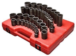 Sunex Tools 1/2" Drive 39 Piece 12 Point SAE Master Impact Socket Set SUN2698