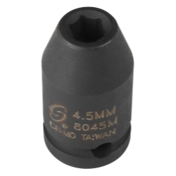 Sunex 1/4" Drive 4.5mm 6 Point Standard Impact Socket SUN8045M