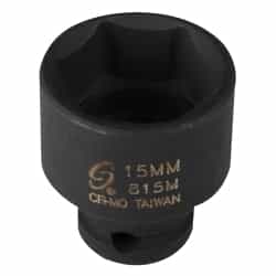 Sunex 1/4" Drive 15mm Standard 6 Point Impact Socket - SUN815M