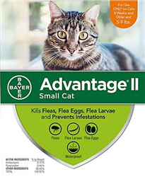Advantage II For Small Cats 5-9 lbs, 6 Pack