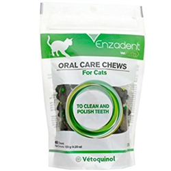Enzadent Oral Care Chews for Cats, 60 Poultry Flavored Chews