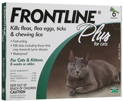 Frontline Plus for Cats, Green 12 Tubes