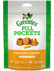 Greenies Pill Pockets For Dogs, Chicken - Capsule Size, 30 Count