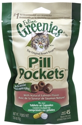 Feline Greenies Pill Pockets,  Salmon Flavor, 1.6 oz.
