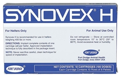 Synovex H Implants 10x10 Cartridges