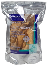C.E.T. HEXtra Premium Chews with Chlorhexidine for Dogs, 30 Extra Large Chews