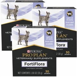 Purina ProPlan Veterinary Diets FortiFlora Feline Nutritional Supplement, 30 Sachets, 3 Pack