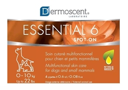 Dermoscent Essential 6 Spot-On Skin Care For Small Dogs 0-10 kg (0-22 lbs) 4 Tubes
