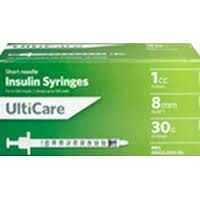 UltiCare Insulin Syringe U-100 1 cc, 30 ga. x 5/16", 100/Box